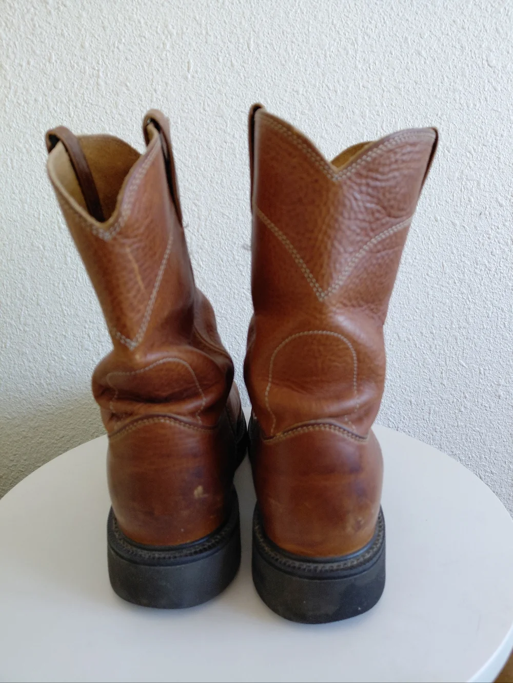 Justin Conductor Boots  Electrical 10” Shaft Work 4766 Leather Copper USA